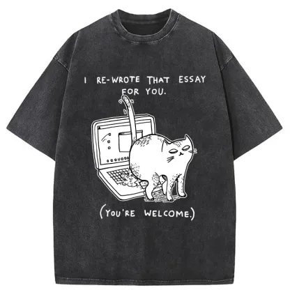 Tokyo-Tiger Troublemaking Cat Washed T-Shirt