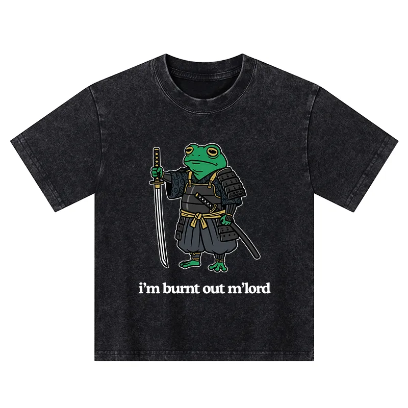 Tokyo-Tiger Tired Frog Kids Washed T-Shirt