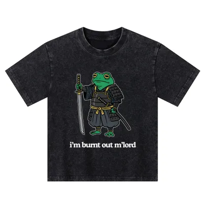 Tokyo-Tiger Tired Frog Kids Washed T-Shirt