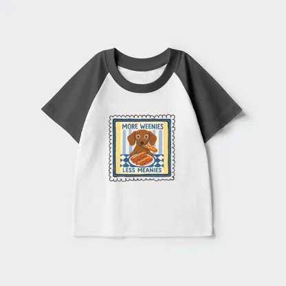 Tokyo-Tiger More Weenies Less Meanies Kids Raglan T-shirt