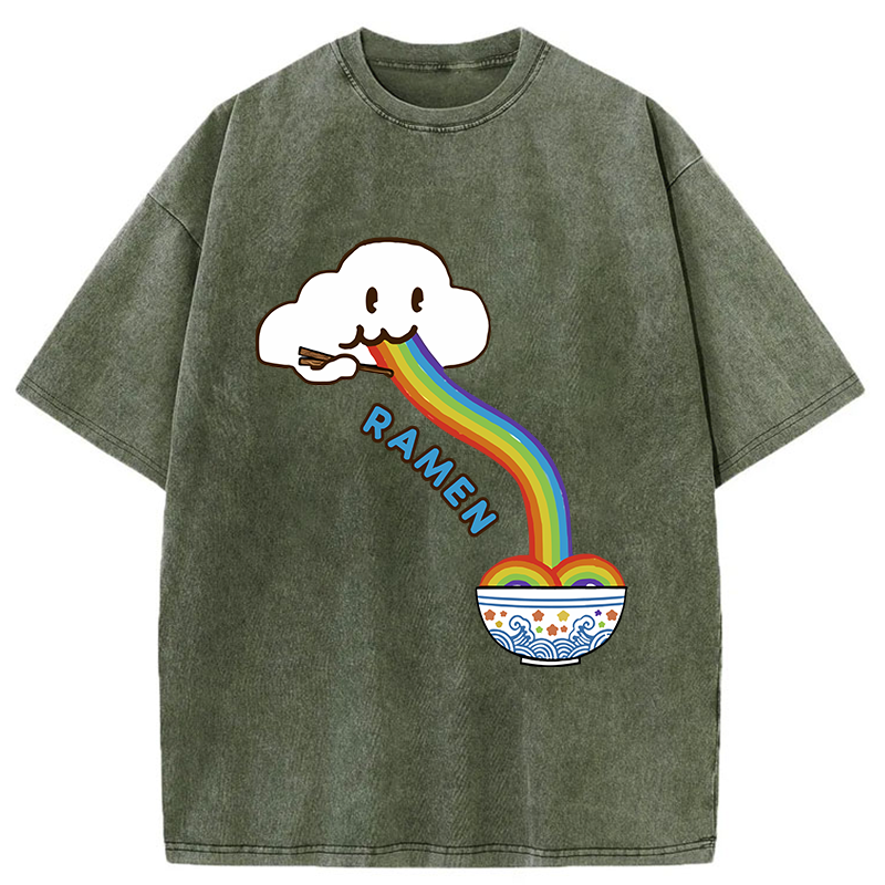 Tokyo-Tiger Rainbow Ramen Washed T-Shirt