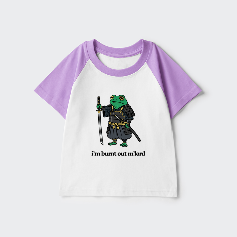Tokyo-Tiger Tired Frog Kids Raglan T-shirt