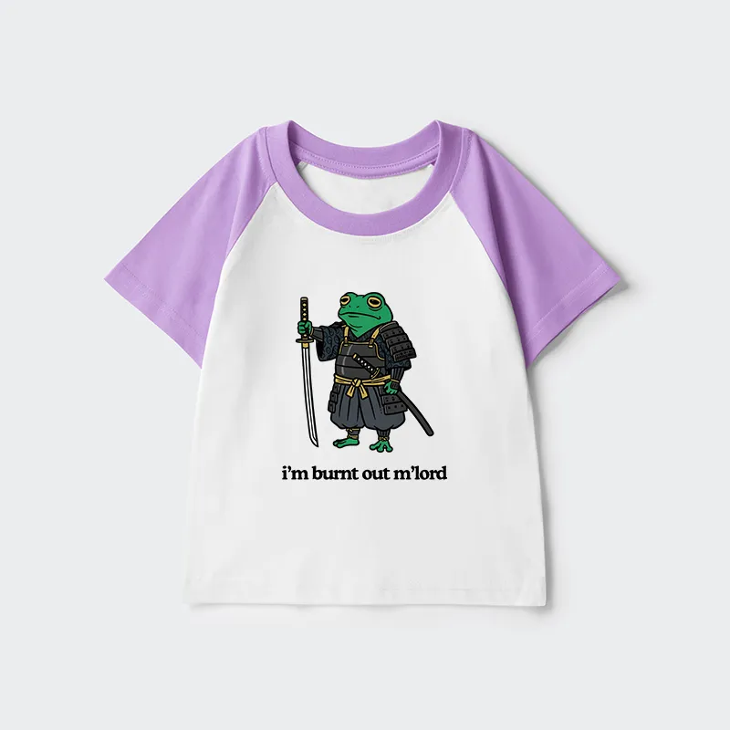 Tokyo-Tiger Tired Frog Kids Raglan T-shirt