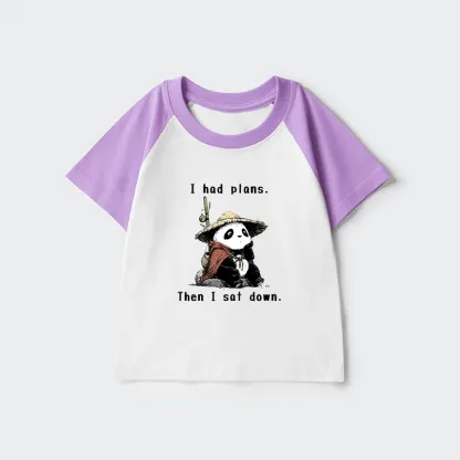 Tokyo-Tiger The Maybe Later Panda Kids Raglan T-shirt