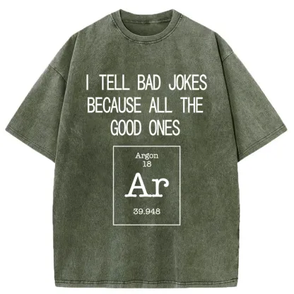 Tokyo-Tiger All The Good Jokes Are Argon Washed T-Shirt