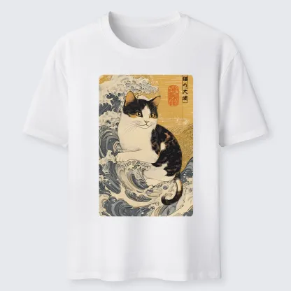 Tokyo-Tiger Surfing Cat Classic T-Shirt