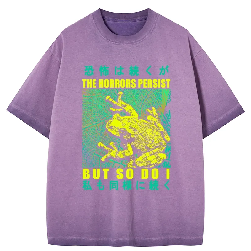 Tokyo-Tiger The Horrors Persist Frog Gradient Washed T-Shirt