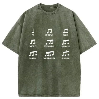 Tokyo-Tiger Food Word Pronunciation Rhythm Washed T-Shirt