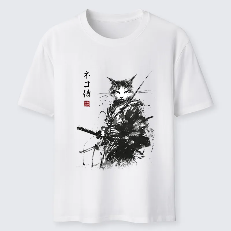 Tokyo-Tiger Inkblade Samurai Cat Classic T-Shirt