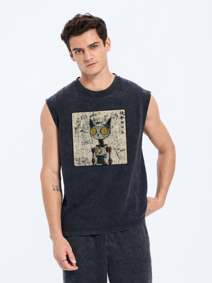 Tokyo-Tiger Robot Cat Washed Tank