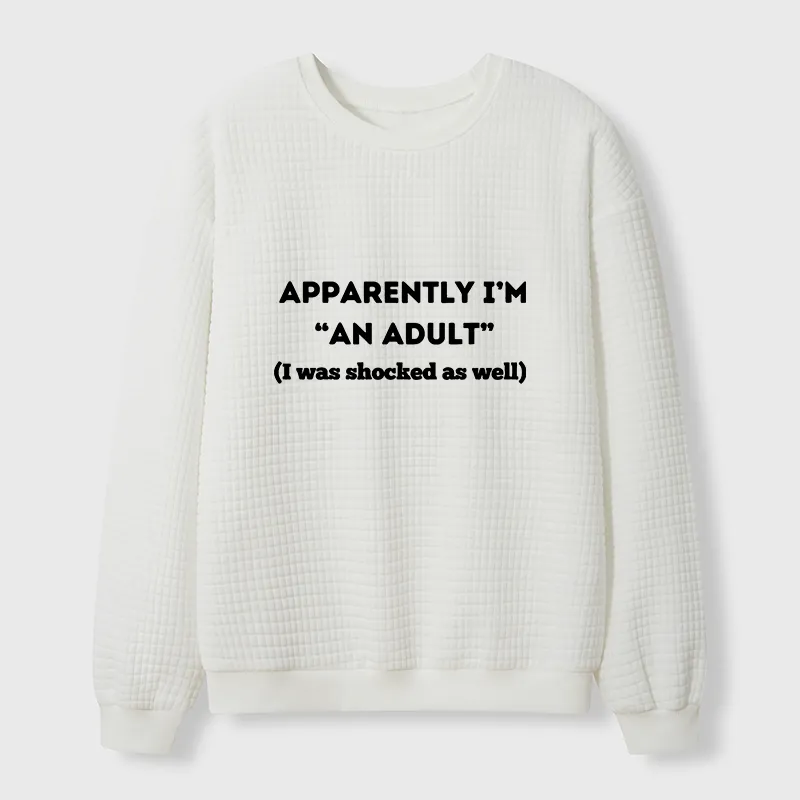 Tokyo-Tiger I Was Shocked That I Had Become An Adult Waffle Sweatshirt