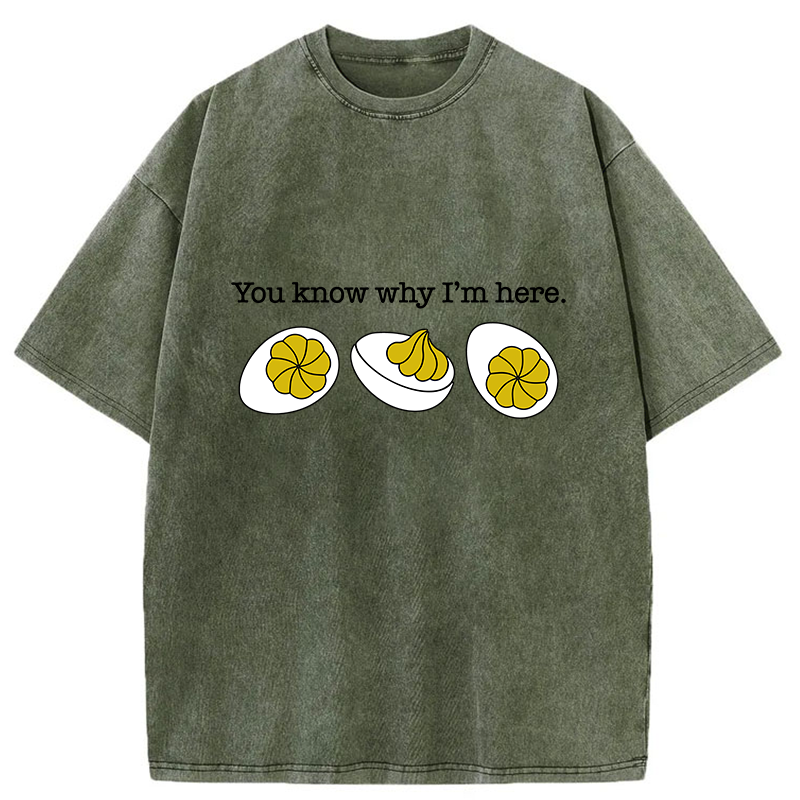 Tokyo-Tiger Deviled-Eggs Funny Washed T-Shirt