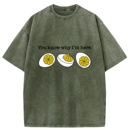 Tokyo-Tiger Deviled-Eggs Funny Washed T-Shirt