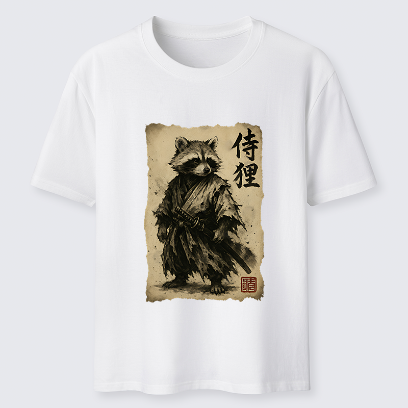 Tokyo-Tiger Retro Raccoon Samurai Classic T-Shirt