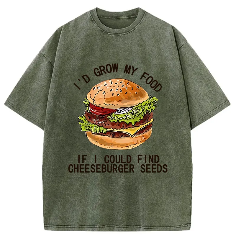 Tokyo-Tiger Looking For Hamburger Seeds Washed T-Shirt
