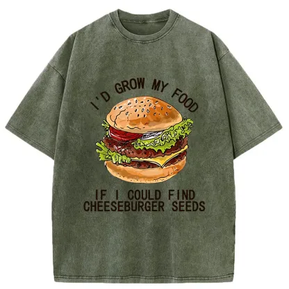Tokyo-Tiger Looking For Hamburger Seeds Washed T-Shirt