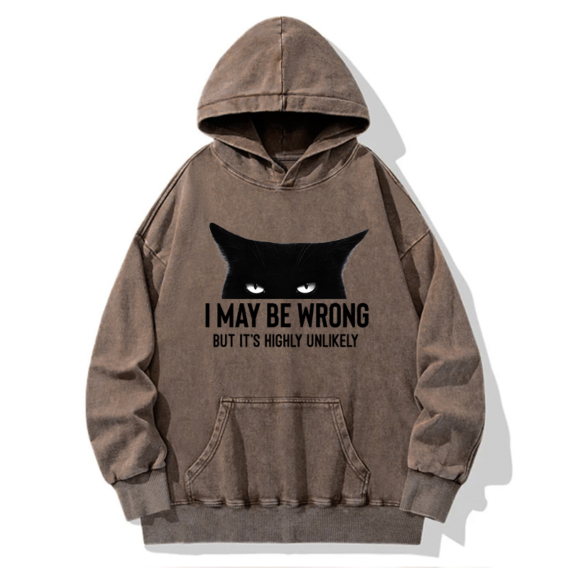 Tokyo-Tiger Cat Can Do No Wrong Washed Hoodie