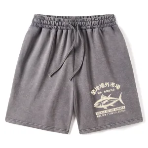 Image of Tokyo-Tiger Japan Tsukiji Fish Market Washed Shorts