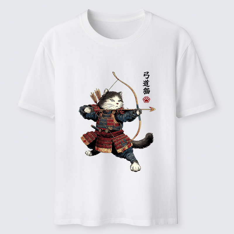 Tokyo-Tiger Kyudo Samurai Cat Classic T-Shirt