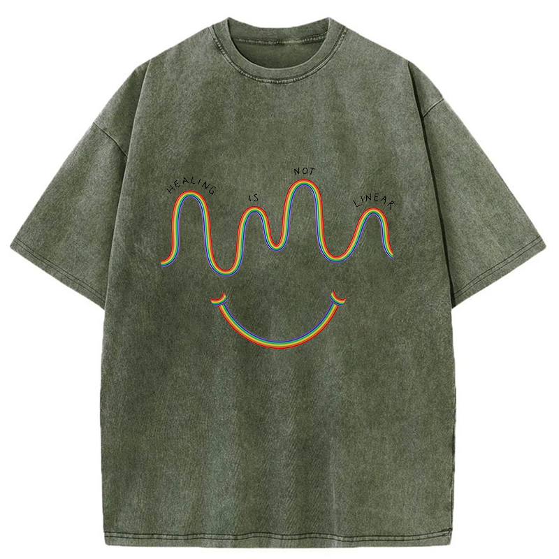 Tokyo-Tiger Face Treatment With A Smile Washed T-Shirt
