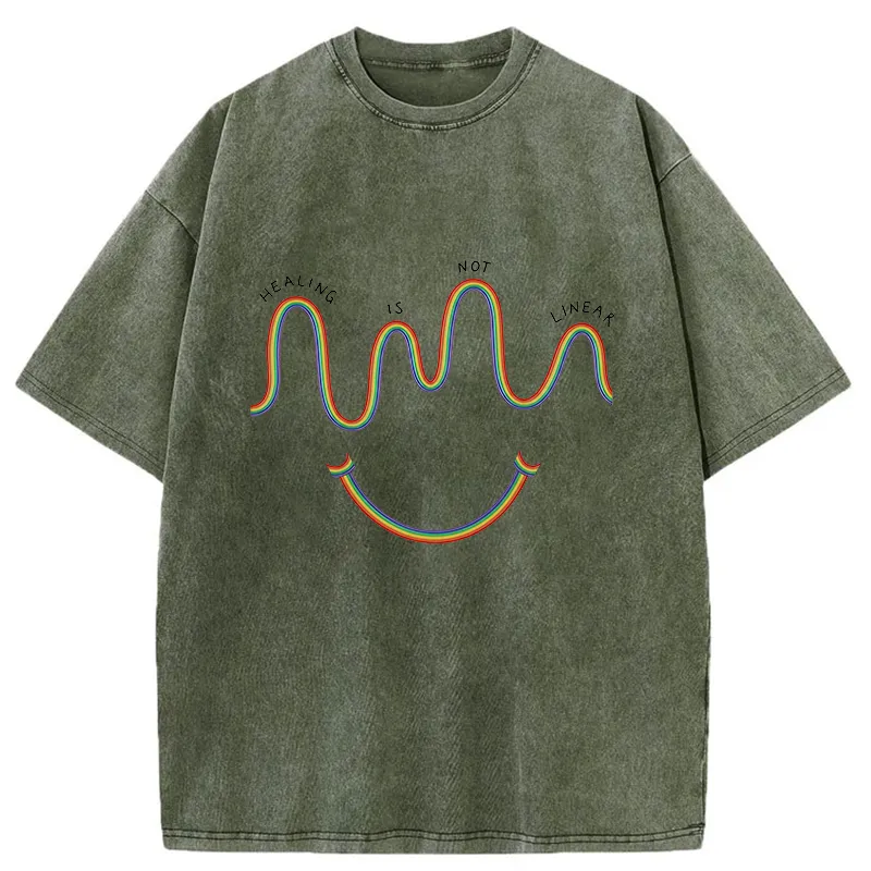 Tokyo-Tiger Face Treatment With A Smile Washed T-Shirt