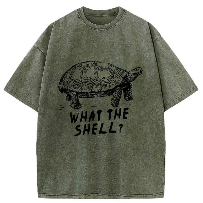 Tokyo-Tiger Funny What The Hell ?Washed T-Shirt