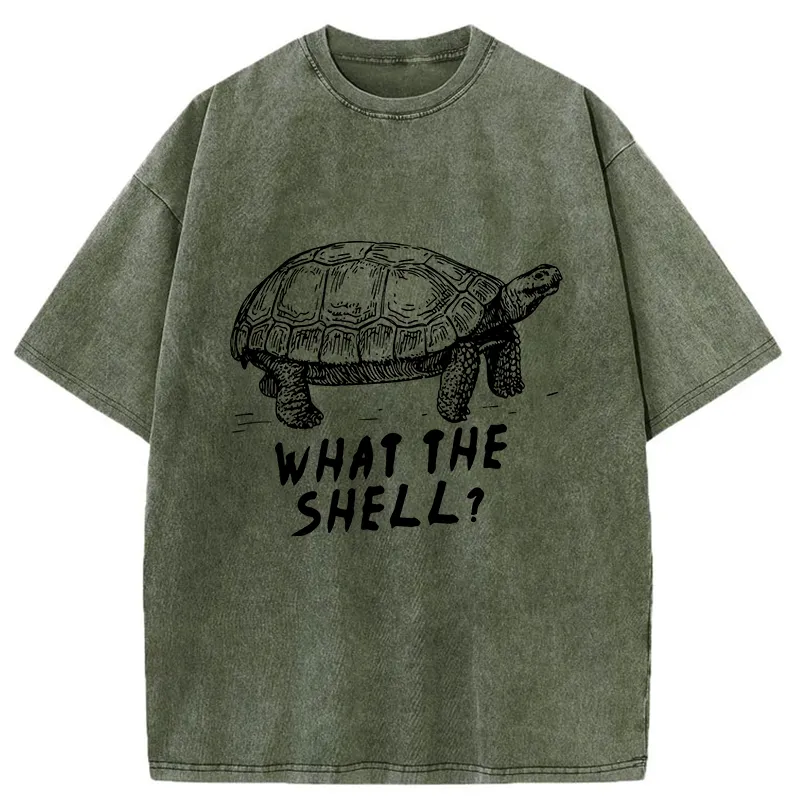 Tokyo-Tiger Funny What The Hell ?Washed T-Shirt