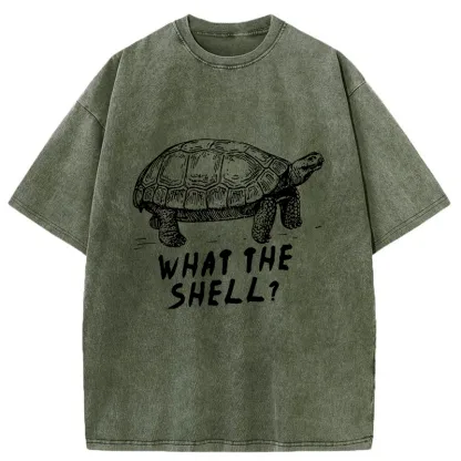 Tokyo-Tiger Funny What The Hell ?Washed T-Shirt