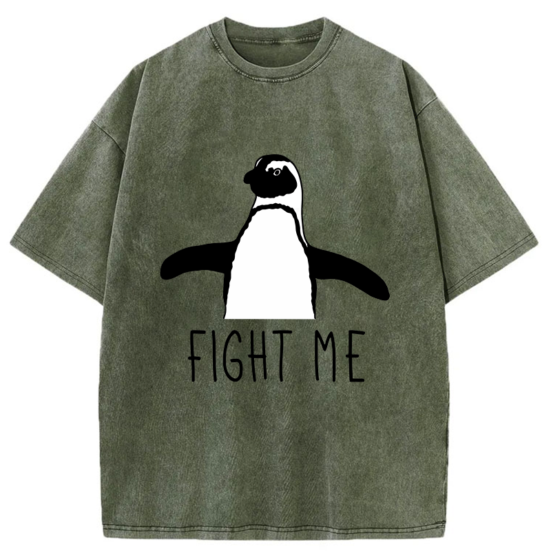 Tokyo-Tiger Fighting Penguins Washed T-Shirt