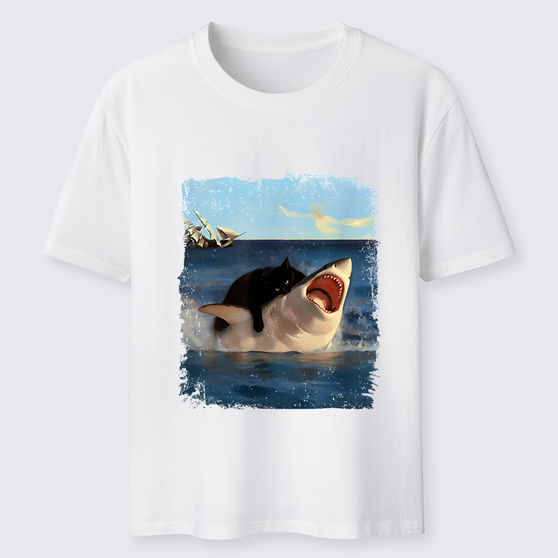 Tokyo-Tiger Cat Bites Shark Classic T-Shirt