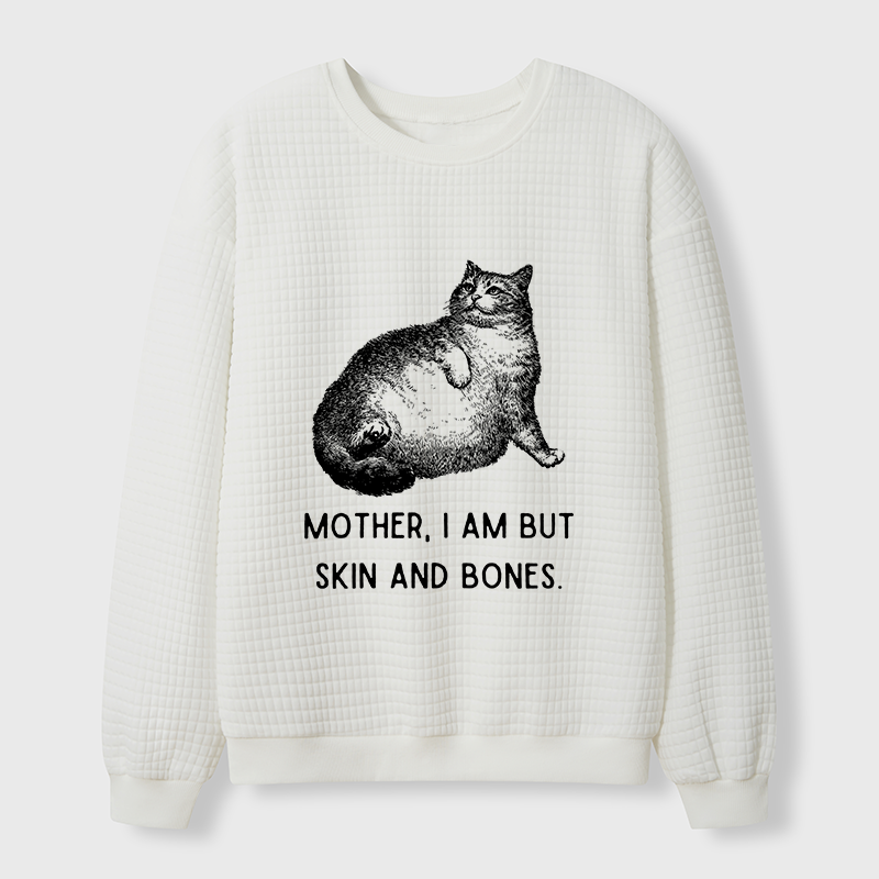 Tokyo-Tiger Skin & Bones Cat Waffle Sweatshirt