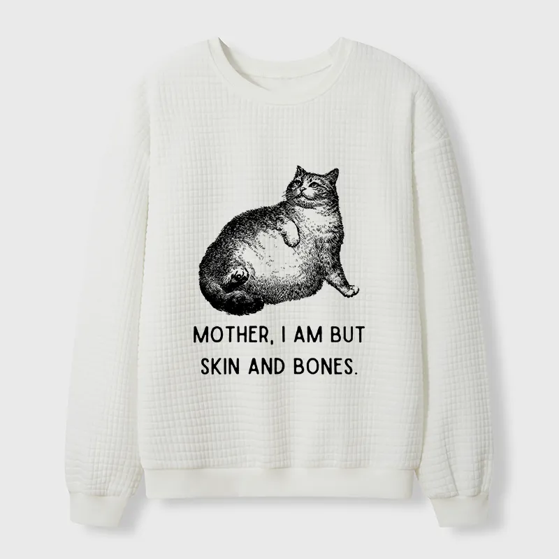 Tokyo-Tiger Skin & Bones Cat Waffle Sweatshirt