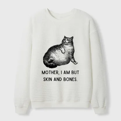 Tokyo-Tiger Skin & Bones Cat Waffle Sweatshirt