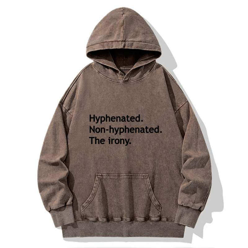 Tokyo-Tiger Hyphenated Funny Washed Hoodie