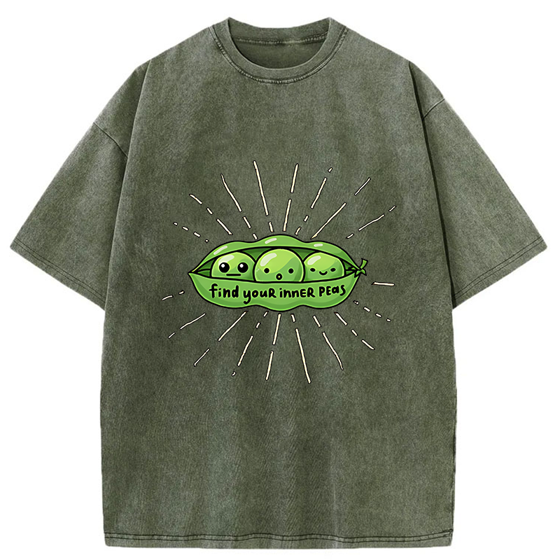 Tokyo-Tiger Find Your Inner Peas Washed T-Shirt
