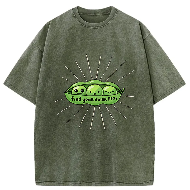 Tokyo-Tiger Find Your Inner Peas Washed T-Shirt