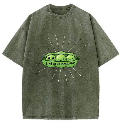 Tokyo-Tiger Find Your Inner Peas Washed T-Shirt