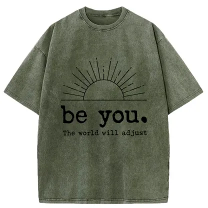 Tokyo-Tiger Be You The World Will Adjust Washed T-Shirt