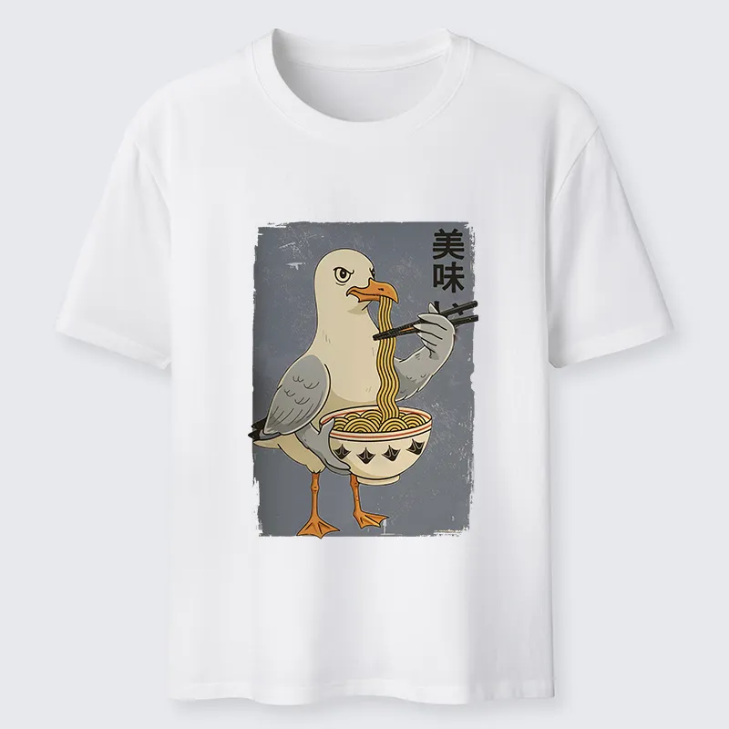 Tokyo-Tiger Pigeons Eating Ramen Classic T-Shirt