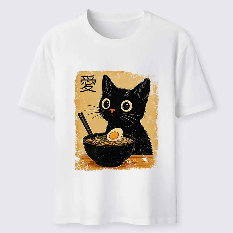 Tokyo-Tiger The Black Cat Ate Ramen Classic T-Shirt