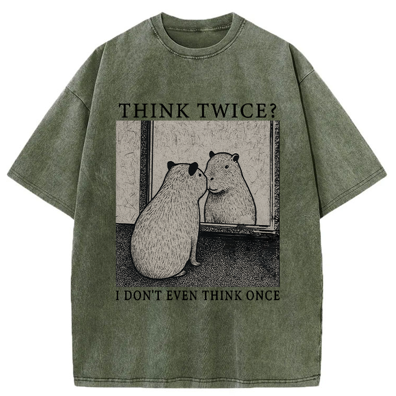 Tokyo-Tiger Capybara That Doesn't Think Washed T-Shirt