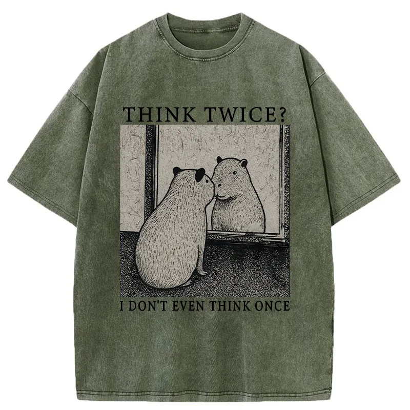 Tokyo-Tiger Capybara That Doesn't Think Washed T-Shirt
