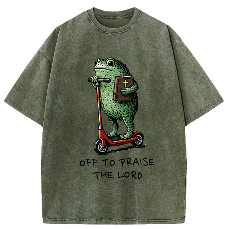 Tokyo-Tiger Off To Praise The Lord Washed T-Shirt