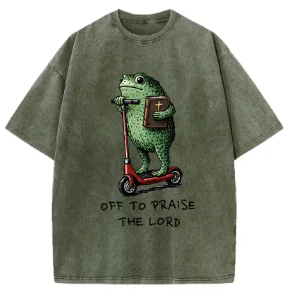 Tokyo-Tiger Off To Praise The Lord Washed T-Shirt