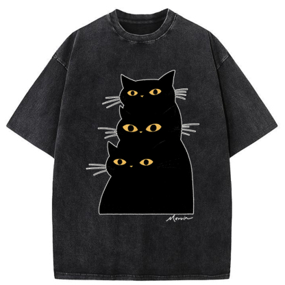 Tokyo-Tiger Three Of A Kind Washed T-Shirt