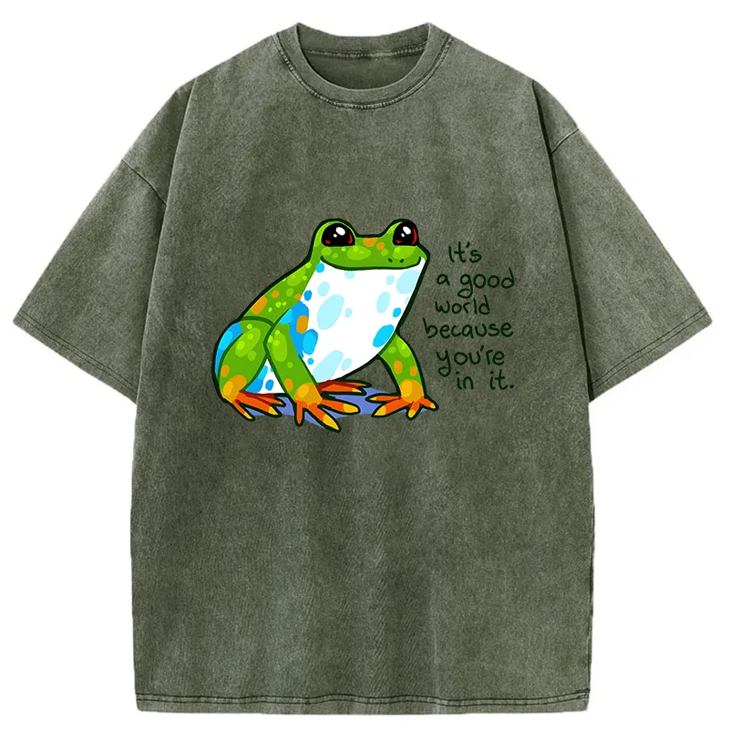 Tokyo-Tiger Smiling Frog Washed T-Shirt Sale