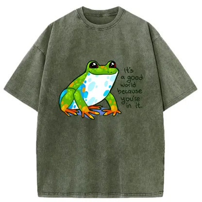 Tokyo-Tiger Smiling Frog Washed T-Shirt