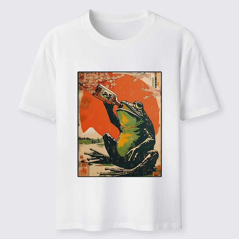 Tokyo-Tiger Frog Drinking Beer Classic T-Shirt