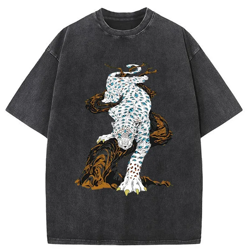 Tokyo-Tiger Many-eyed Tiger Monster Washed T-Shirt