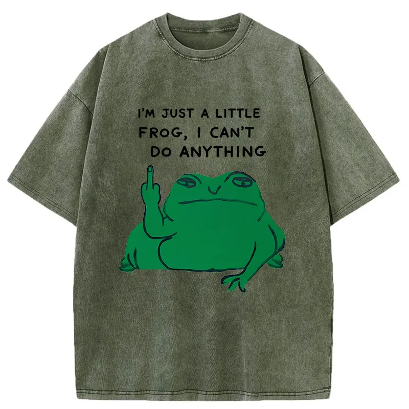 Tokyo-Tiger Frog Giving The Middle Finger Washed T-Shirt